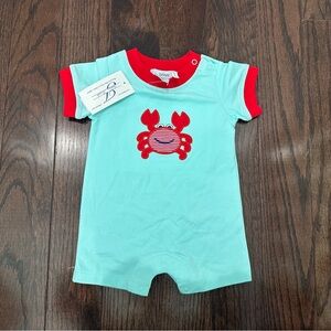Ishtex Crab boys bubble onsie size 3m NWT